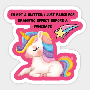 Funny Unicorn Quotes Sticker
